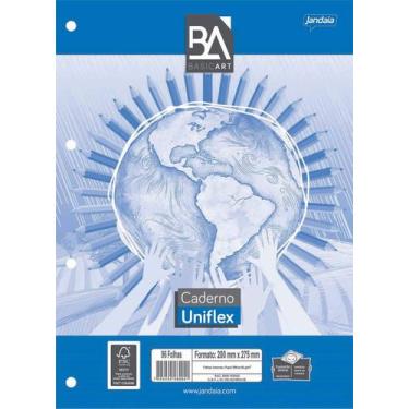 Imagem de Caderno Uniflex Color 96fls 10pt Basic Art - Jandaia, Basic Art