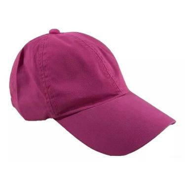 Imagem de Boné Rosa Liso Sem Estampa Uniforme Sarja Bordar Personalizar Fivela