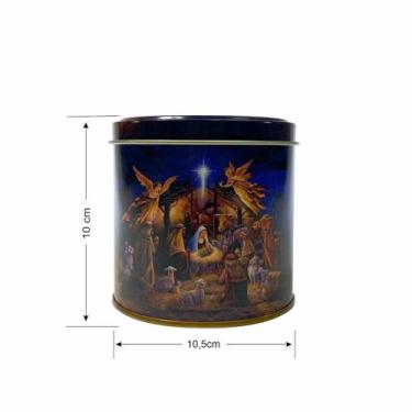 Imagem de 2 Latas Decorativas Festivas 10 X 10 - Metalicas - 600ml - Casa das Es