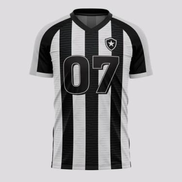 Imagem de Camisa Botafogo Grammar Preta e Branca - Braziline, M