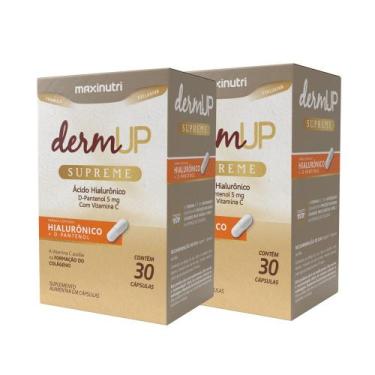 Imagem de Kit 2 DermUp Supreme Acido Hialurônico D-Pantenol 30 Caps Maxinutri