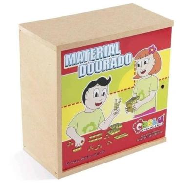 Imagem de Material dourado 611 peças + caixa madeira - CARLU
