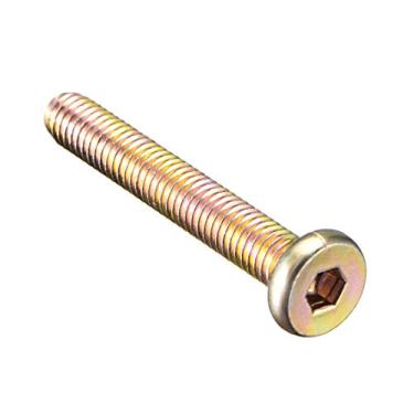 Imagem de uxcell M6x40 mm parafuso de móveis, porca sextavada, soquete, direção, cabeça redonda, parafuso, banhado a zinco, 20 peças