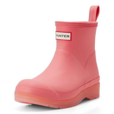 Imagem de Hunter Bota de chuva feminina curta translúcida à prova d'água, rosa, 34