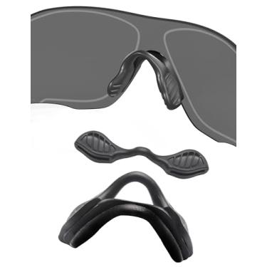 Imagem de Protetores de nariz de substituição para óculos de sol Oakley EV Zero Path OO9308/EV Zero Range OO9327/EV Zero Pitch OO9383/EV Zero Stride OO9386/EV Zero Blades OO9454/EV Zero Ascend OO9453 - Preto