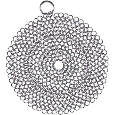 Imagem de SUJAYU Cast Iron Cleaner, 7 Inch 316L Stainless Steel Chainmail Scrubber for Cast Iron Pan Skillet Dutch Dishes Seasoning Protection Cookware Accessories