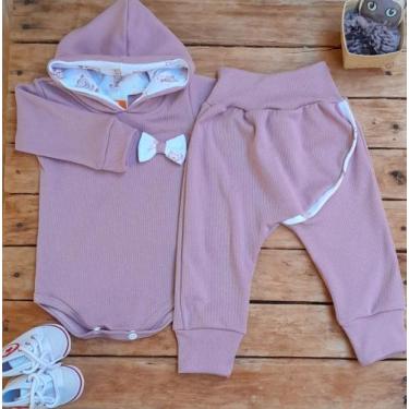 Imagem de Conjunto Inverno Bebê Menina Encanto Rosé - Mania De Mãe, M
