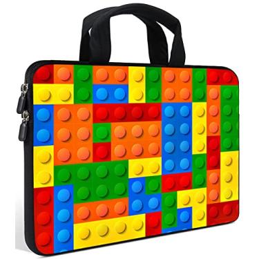 Imagem de AMARY 14 15 15.4 15.4 15.6 polegadas bolsa de laptop capa de neoprene capa de viagem macia para Dell Lenovo Toshiba HP Chromebook ASUS Acer (Puzzle)