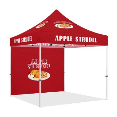 Imagem de Barraca Apple Strudel, tenda resistente para uso ao ar livre, 25 x 25 cm, tenda para fornecedor de alimentos com tema Apple Strudel para mercado pop up Strudel Advertising Dossel de publicidade, 1 parede traseira