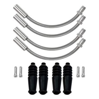 Imagem de UGPLM Tubo da guia do cabo do macarrão de freio de bicicleta, tubo de curva, resistente, substitua peças de reposição Boas de borracha de ciclismo para