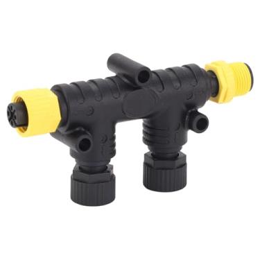 Imagem de Conector T 2 Porta NMEA 2000, Conector de Tee de 5 Pinos IP67 M12, Porca de Metal, Cabo de Backbone para Lowrance, Simrad, B&G, Navico Marine Networks