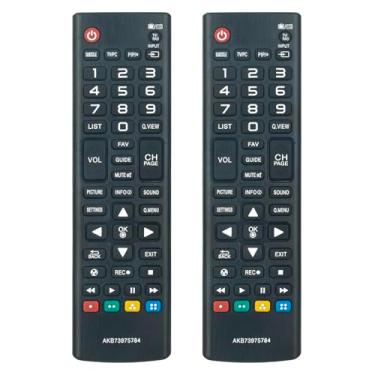 Imagem de Pacote com 2 controles remotos de substituição AKB73975784 para LG LED TV AKB74475411 AKB74915349 AKB73715682 AKB74915380 AKB74915389 32LF510B 32LX770M 32LX770M 32 LF5500 B 32LF5600 42LF5600