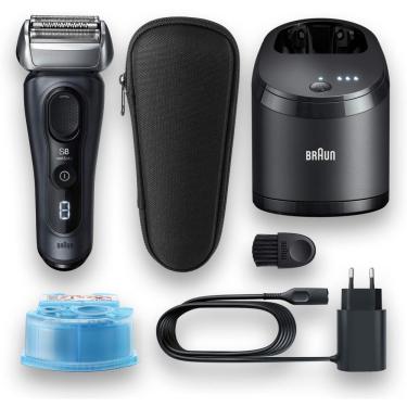 Imagem de Braun - Máquina de barbear elétrica úmida/seca Série 8 8453cc - Cinza-8453CC