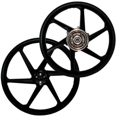 Imagem de Par de rodas de alumínio liga leve freio a disco NXR150 NXR160 Bros ES