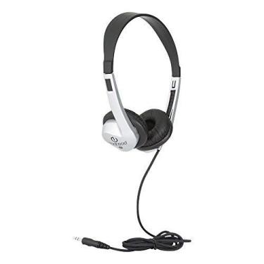 Imagem de Egghead Fones de ouvido estéreo infantis resistentes com fones de ouvido acolchoados e cabo de 10 cm, fones de ouvido escolares estéreo ajustáveis sem emaranhados, pacote com 20, preto/prata