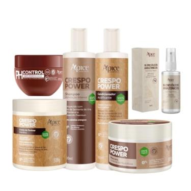Imagem de Apse Cosmetics, Kit Crespo Sh+Cond+Másc+Creme+PH Control+ Blend d Óleos Apse