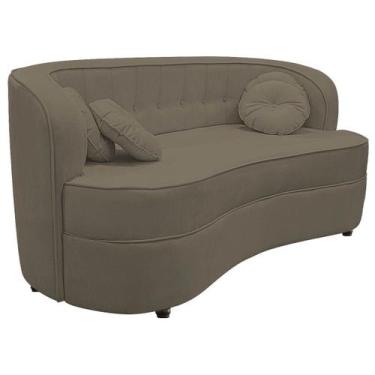 Imagem de Sofá Curvo 2 Lugares Orgânico Sala Recepção Escritório Decorativo Luxo