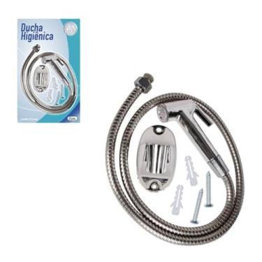 Imagem de Ducha Higiênica ABS Cromada com Gatilho e Mangueira 1,10M Sem Registro