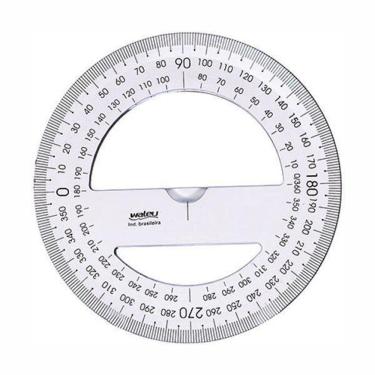 Imagem de Transferidor 360 Graus Chanfrado Waleu