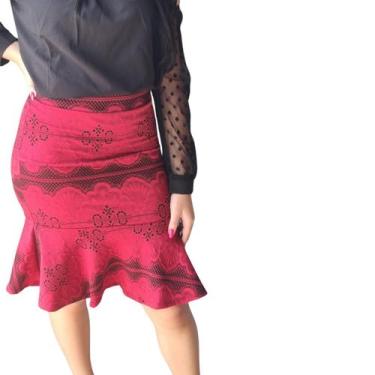 Imagem de Saia modela Midi Babado Lindo Evangelico Oferta - Universo do Closet, 