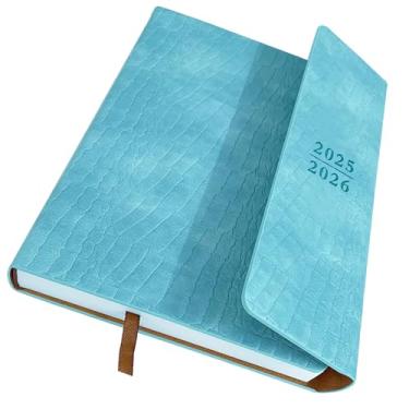 Imagem de Planner 2025-2026 - Agenda mensal semanal para julho de 2025 a dezembro de 2026 [agenda de 18 meses], agenda acadêmica, capa de couro sintético de 21 x 15 cm + papel mais grosso (azul claro)