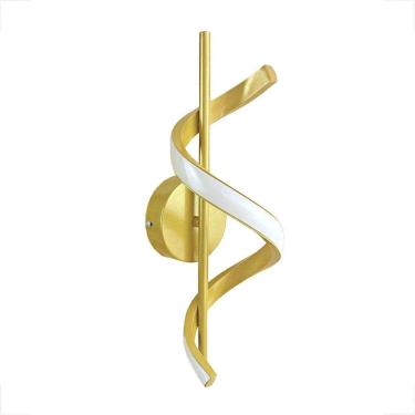 Imagem de Arandela Moderna Led Dourada Espiral Cabeceira Ace89