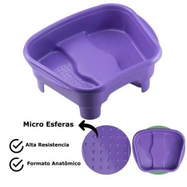 Imagem de Bacia Para Pés Pedicure Reforçada Profissional Multiuso Relaxamento Co