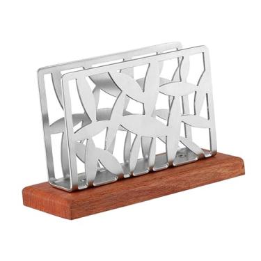 Imagem de Bothyi Dispensador de guardanapo, suporte vertical de guardanapo, organizador de papel de guardana, Prata