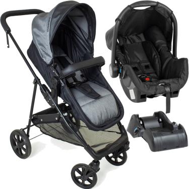 Imagem de Carrinho Moises Napoli Cinza Bebe Conforto Base Galzerano