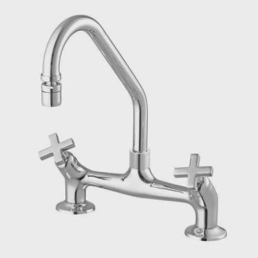 Imagem de Torneira com Misturador de Cozinha para Mesa 3006 C 22 1/4V ba aa Nya Meber Metais Cromado