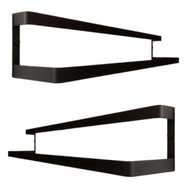 Imagem de Porta Toalha de Banho Duplo 60cm Toalheiro Quadrado Acessórios de Banheiro(Preto Fosco)