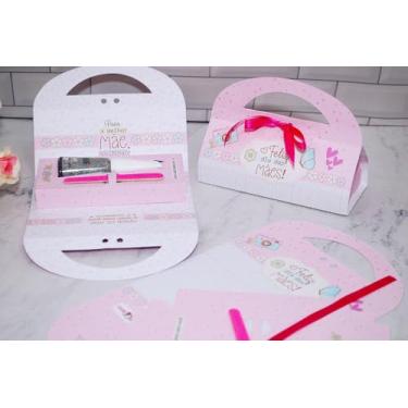 Imagem de Lembrancinha para o Dia Das Mães! 10 Caixinhas Modelo bolsinha com espaço para esmalte e mini lixa (Rosa)