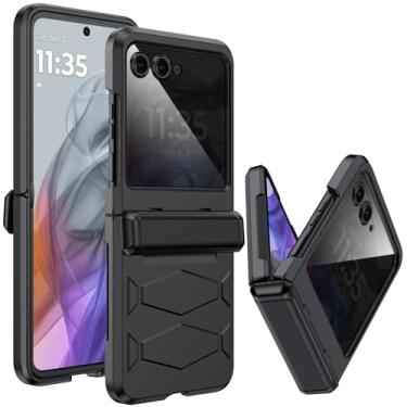 Imagem de GooseBox Capa para Motorola Razr 2025, protetor de tela de privacidade integrado e proteção de dobradiça à prova de choque, capa para smartphone com tudo incluído para Motorola Razr 2025/Razr 2024