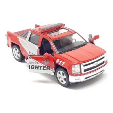 Imagem de Miniatura Metal Chevrolet Silverado Police 2014 Escala 1/46 - Kinsmart