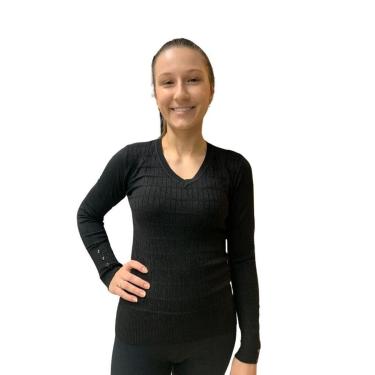 Imagem de Blusa Dunialin Feminina Modal Preta 2272 Cor:;Tamanho:M;Gênero:Feminina-Feminino