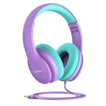 Imagem de Fones de ouvido com fio JoySpark Kids 85dB Volume Limit Purple