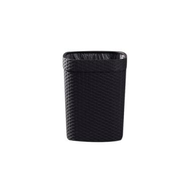 Imagem de Lixeira Lixeira, Lixeira de Papel Direto, Lixeira de Papel Preto/Marrom, Lixeira de Papel de Material Plástico Adequada para Casa, Cozinha, Escritório, Lixeira de Papel Lixeira(Preto)