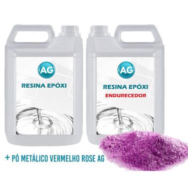 Imagem de Porcelanato Líquido Metálico Vermelho Rose AG por M² - Resinas ag, 20m