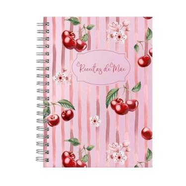 Imagem de Caderno de Receitas Capa Dura Coquette Candy Cerejas em Flor 18x25cm