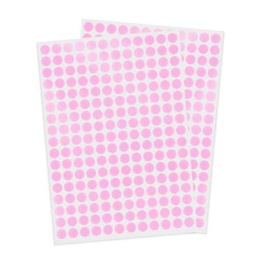 Imagem de YIKIADA 2040 pçs adesivos de pontos 1 cm etiquetas redondas adesivos de codificação de cores circulares etiquetas coloridas para escritório, sala de aula, casa, quintal, venda rosa