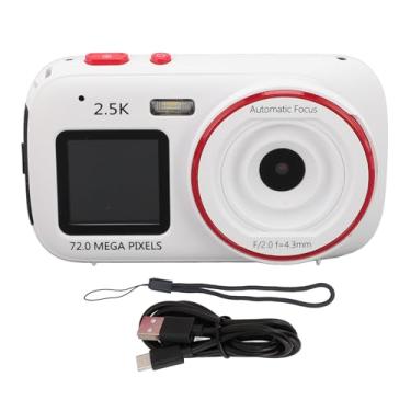 Imagem de Câmera digital, câmera de 72 MP, câmera digital de apontar e fotografar com zoom de 16X, leitor de MP3 e tela dupla, tela frontal de 2,4 polegadas, cordão, câmera compacta para meninos e meninas