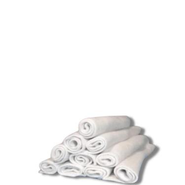 Imagem de kit absorvente de moleton com 10 unidades formato toalha - cantinhodas