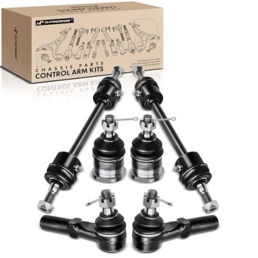 Imagem de A-Premium Conjunto de 6, Elo da barra de balanço dianteiro, junta esférica superior frontal ou traseira, extremidade da haste de direção externa, compatível com Dodge Viper 1992 1993 1994 1995