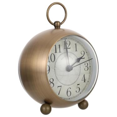 Imagem de Amosfun Relógio analógico vintage operado por bateria despertador para decoração de mesa de escritório em casa, super silencioso e luminoso no escuro