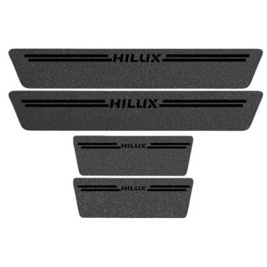 Imagem de Kit Soleira Protetora Porta Premium Black PVC - Hilux - Jhow Adesivos