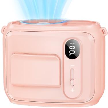 Imagem de SWEETFULL Ventilador portátil com clipe de cintura, ventilador de pescoço, refrigerador pessoal operado por bateria de 5000 mAh com 1-100 velocidades, camisa de cinto pequeno e legal para mulheres e