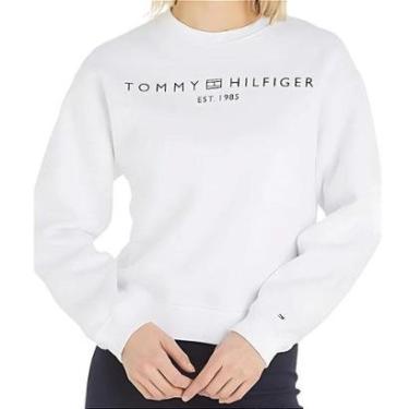 Imagem de Moletom Tommy Hilfiger Reg Corp Logo Feminino Branco-Feminino