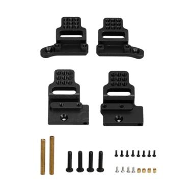 Imagem de Alumínio de Alumínio RC Shock Mount Suport para Trx4m 1/18 Carro RC, Design de Absorção Choque Durável para Os Amantes (Preto)