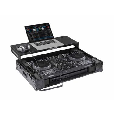 Imagem de Odyssey Capa de voo Black Label DDJ-FLX10 1U com plataforma de laptop estilo Glide e rodas de canto