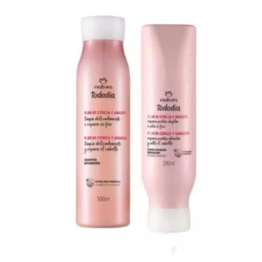 Imagem de Natura Tododia Kit Shampoo e Condicionador Reparador, Flor de Cereja e Abacate, 300ml e 280ml